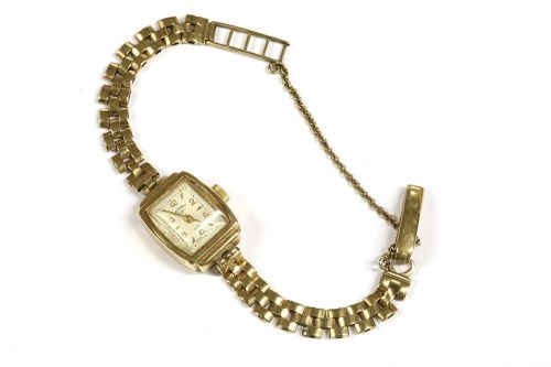 Lot 23 - A ladies 9ct gold Rotary mechanical bracelet watch