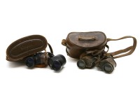 Lot 235 - A pair of Ross military issue WW1 binoculars belonging to Alwyn Holberton Square of The Royal Field Artillery