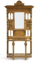Lot 613 - A large Victorian oak hall stand