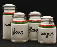 Lot 353 - A group of four post war Baldelli kitchen canisters