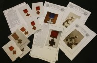 Lot 193H - A Collection of Victoria Cross recipient autographs on photographs of Victoria Crosses and press photographs of the soldiers