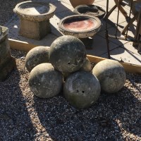 Lot 665 - Six reconstituted stone balls