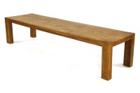 Lot 498 - A modern long elm and oak coffee table
