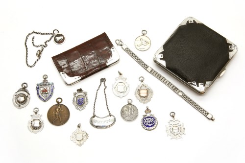 Lot 90 - Two silver mounted leather cases