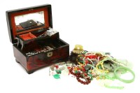 Lot 110 - A box of miscellaneous jewellery and another with empty boxes