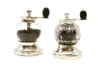 Lot 128 - A Victorian silver mounted pepper grinder