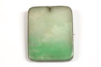 Lot 37 - A jade plaque brooch