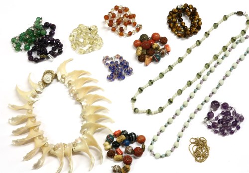 Lot 57 - A collection of gemstone necklaces