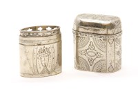 Lot 79 - Two Dutch silver boxes
