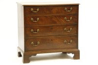 Lot 541 - A George III mahogany chest of four graduated drawers