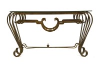 Lot 526 - A wrought iron console table
