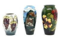 Lot 383 - A Moorcroft trainee grapevine vase