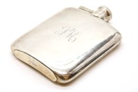 Lot 121 - A silver hip flask