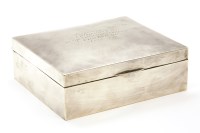 Lot 124 - A 1930's silver cigar box