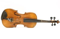 Lot 412 - A late 19th century Continental violin