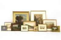 Lot 445 - A collection of watercolour and oil paintings