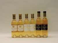Lot 121 - Assorted 2010 Sauternes Regional Wines to include two half bottles each: Château Suduirat 1ere Cru Classé; Château Rieussec 1ere Cru Classé; Château Guiraud 1ere Cru Classé; Cypres de Climens (2nd Win