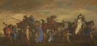 Lot 597 - Follower of Pieter van Laer
THE MIGRANTS
Oil on canvas
42 x 78cm
