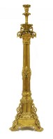 Lot 848 - A large gilt metal candlestick