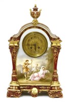 Lot 815 - A Vienna porcelain clock