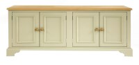 Lot 724 - A Neptune 'Chichester' oak topped and cream painted 'bookcase base'