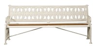 Lot 886 - A Coalbrookdale 'oval' pattern cast iron bench