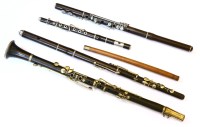 Lot 428 - A collection of 19th Century woodwind musical instruments
