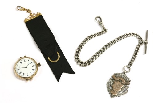 Lot 51 - A rolled gold open face fob watch