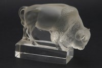 Lot 157 - A post war Lalique Bison paperweight