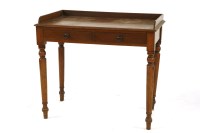 Lot 605 - A Victorian mahogany three quarter galleried wash stand