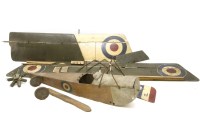 Lot 301 - A wooden biplane