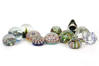 Lot 361A - A collection of glass paperweights