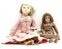 Lot 255 - A Victorian bisque head doll