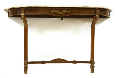 Lot 536 - A Louis XVI style walnut console table