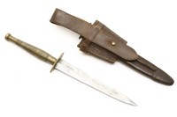 Lot 220A - An Indian Fairbairn-Sykes WWII fighting knife