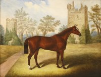 Lot 545 - Samuel Spode (1798-1872)
A BAY MARE IN FRONT OF BURNCHURCH CASTLE AND TOWER