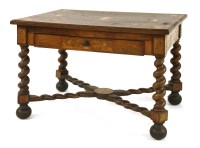 Lot 530 - A Continental oyster-veneered and ivory-inlaid table