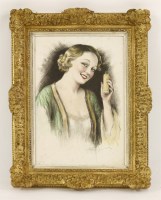 Lot 284 - Frank Aveline (1877-1951)
STUDY OF A YOUNG LADY HOLDING A TUBE
Signed l.r.