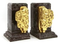 Lot 167 - A pair of Art Deco marble bookends