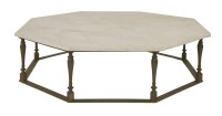 Lot 543 - An octagonal marble top coffee table