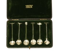 Lot 23 - A set of six 'Liberty & Co.' Chinese demitasse spoons
