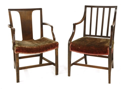 Lot 525 - A George III mahogany armchair