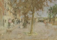 Lot 150 - Diana Armfield RA (b.1920)
'SATURDAY AFTERNOON ON THE ZATTERE'
Signed with initials l.l.