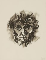 Lot 401 - Maggi Hambling (b.1945)
SELF PORTRAIT
Signed and dated 'November '92' l.r.