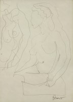 Lot 399 - Sir Terry Frost RA (1915-2003)
FIGURE STUDY
Signed l.r.
