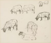 Lot 453 - Olwyn Bowey RA (b.1936)
STUDY OF SHEEP
Signed l.r.