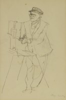 Lot 455 - Olwyn Bowey RA (b.1936)
PORTRAIT OF CAREL WEIGHT AT HIS EASEL
Signed l.r.