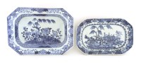 Lot 564 - A Chinese blue and white rectangular platter