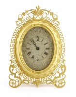 Lot 790 - A gilt bronze strut clock