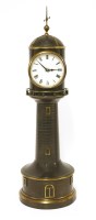 Lot 824 - A patinated bronze lighthouse timepiece